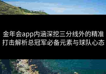金年会app内涵深挖三分线外的精准打击解析总冠军必备元素与球队心态
